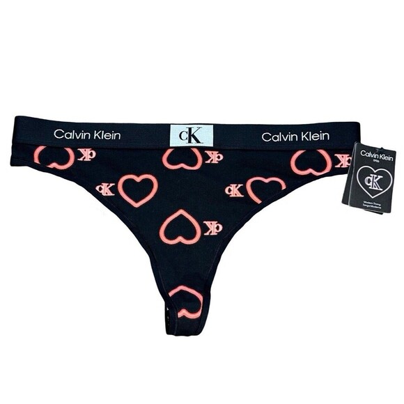 New With Tags Calvin Klein Heart Thong Size XL - Picture 3 of 6